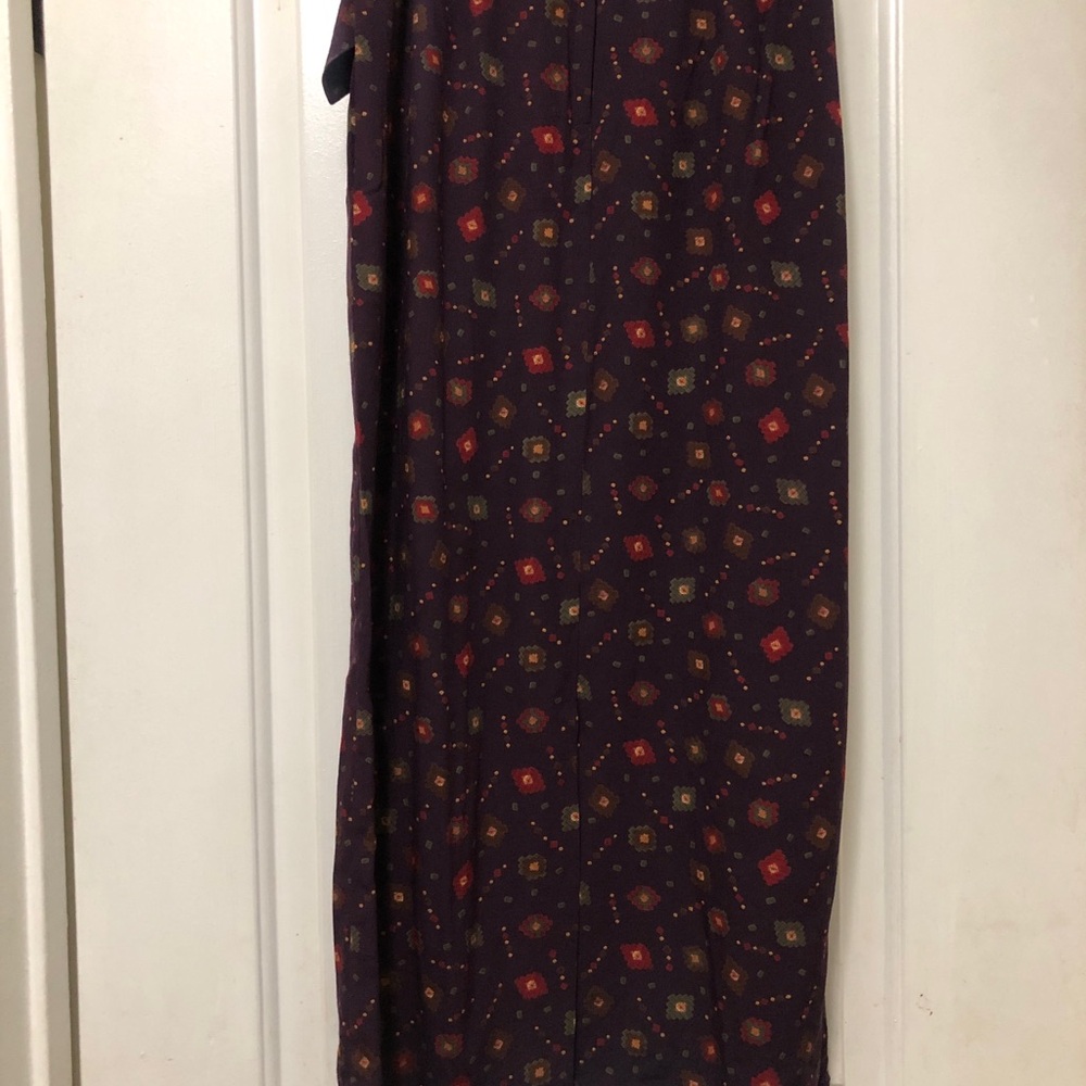 Floral Tie-Waist Maxi Skirt in Plum size M - Picture 6 of 8